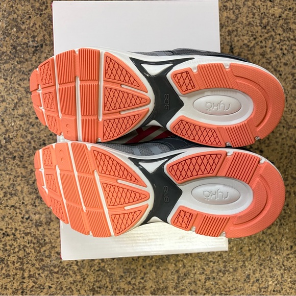 Rieker Women's Gray and Coral Sneakers - Picture 5 of 6